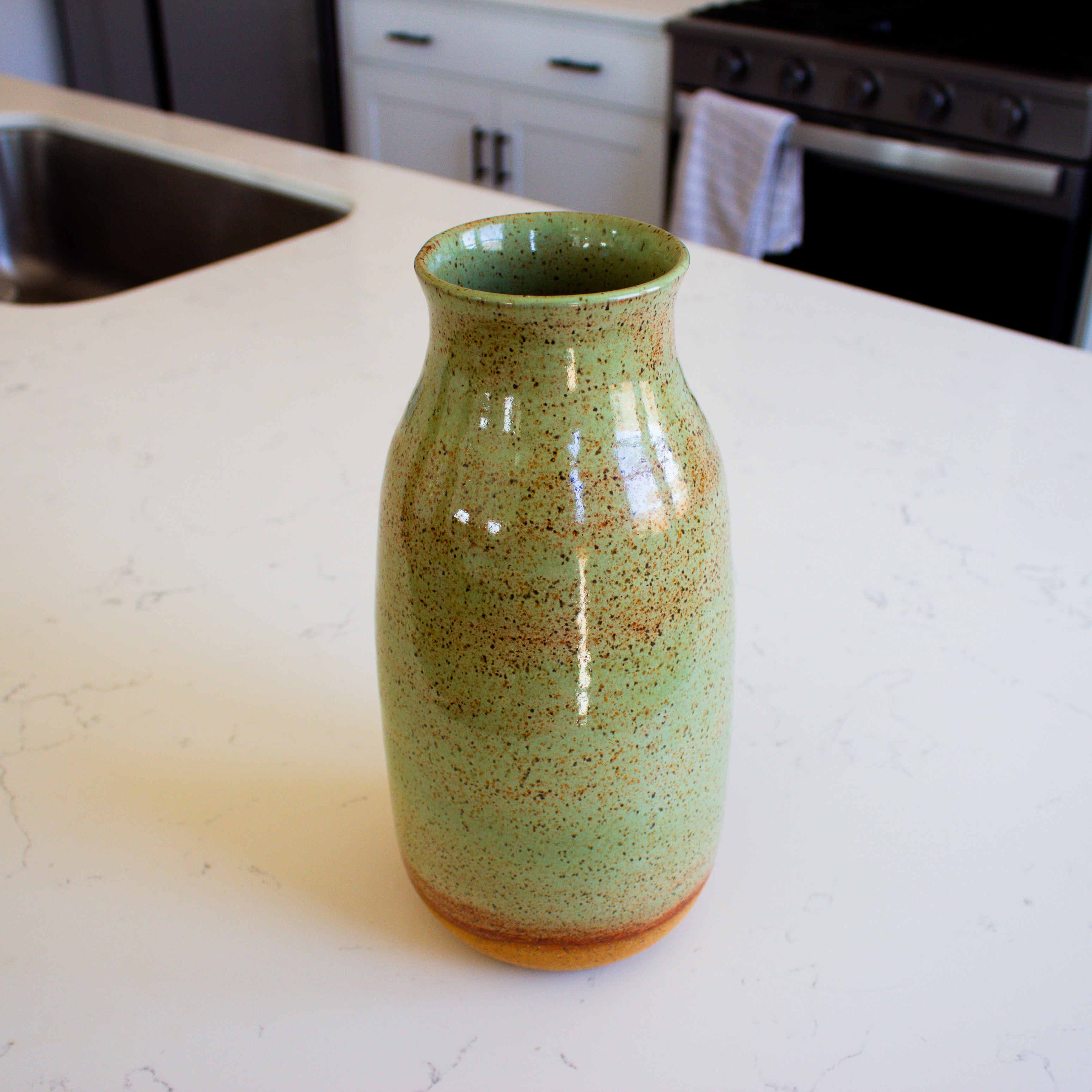 Speckled Shino Sagewood Vase