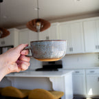 Speckled Shino Latte Mug - Robin Egg