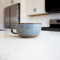 Speckled Shino Latte Mug - Robin Egg