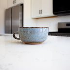 Speckled Shino Latte Mug - Robin Egg