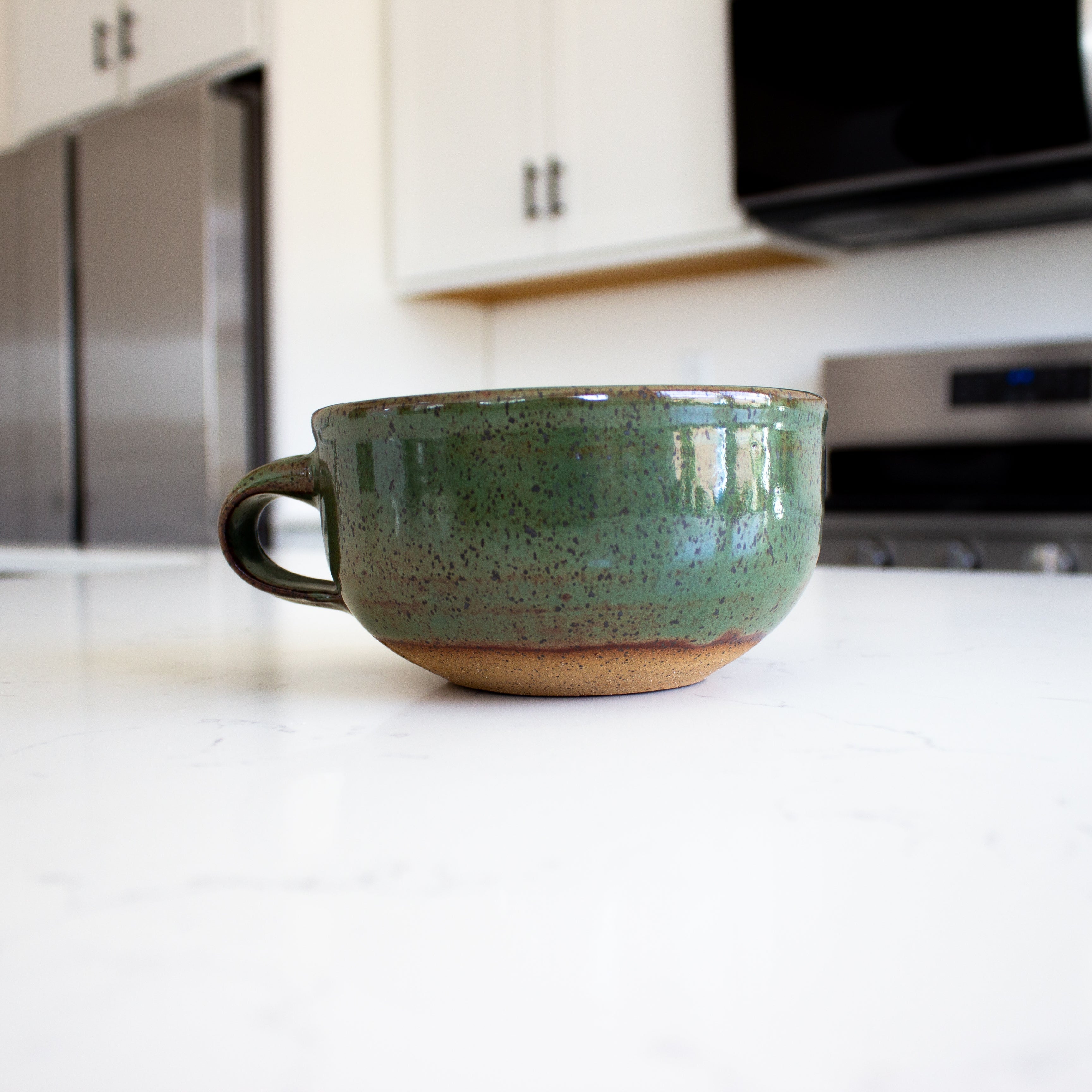 Speckled Shino Latte Mug - Mosswood