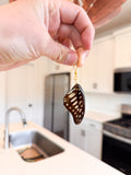 Large Black & White Butterfly Earrings