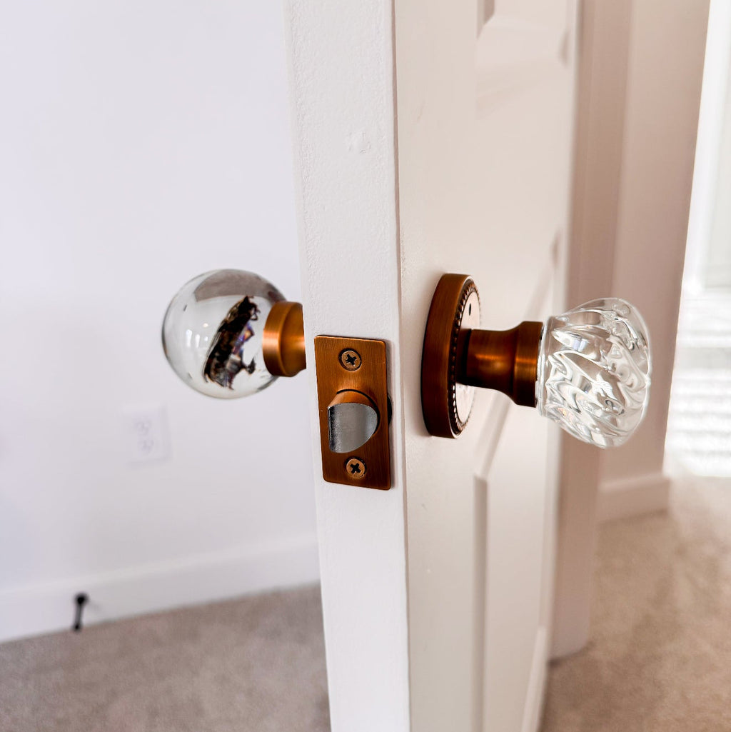 10-Lined June Beetle Resin Doorknob