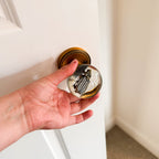 10-Lined June Beetle Resin Doorknob